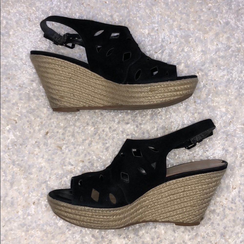 Black Via Spiga Wedges